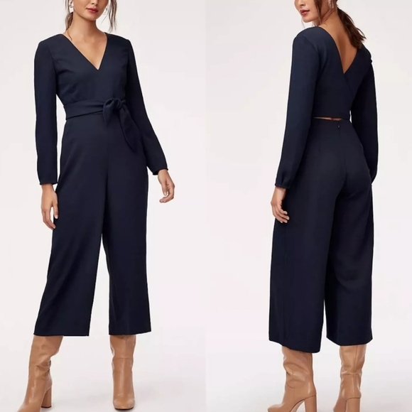 Aritzia Wilfred Écoulement Black Jumpsuit - Picture 1 of 7